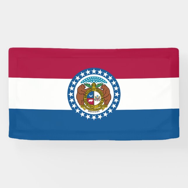 Banderoles Drapeau de l'État du Missouri (Horizontal)