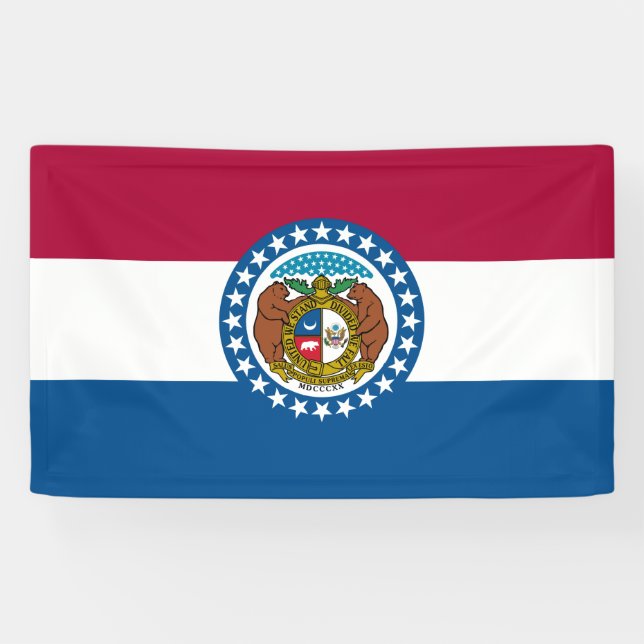 Banderoles Drapeau de l'État du Missouri (Horizontal)