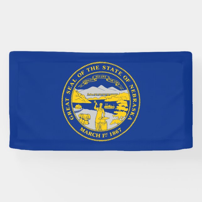 Banderoles Drapeau de l'État du Nebraska (Horizontal)