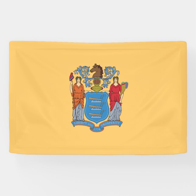 Banderoles Drapeau de l'État du New Jersey (Horizontal)