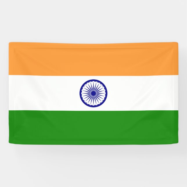 Banderoles Drapeau de l'Inde (Horizontal)
