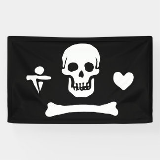 Banderoles Drapeau de pirate Jolly Roger de Stede Bonnet