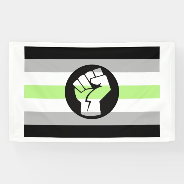 Banderoles Drapeau de protestation agender (Horizontal)