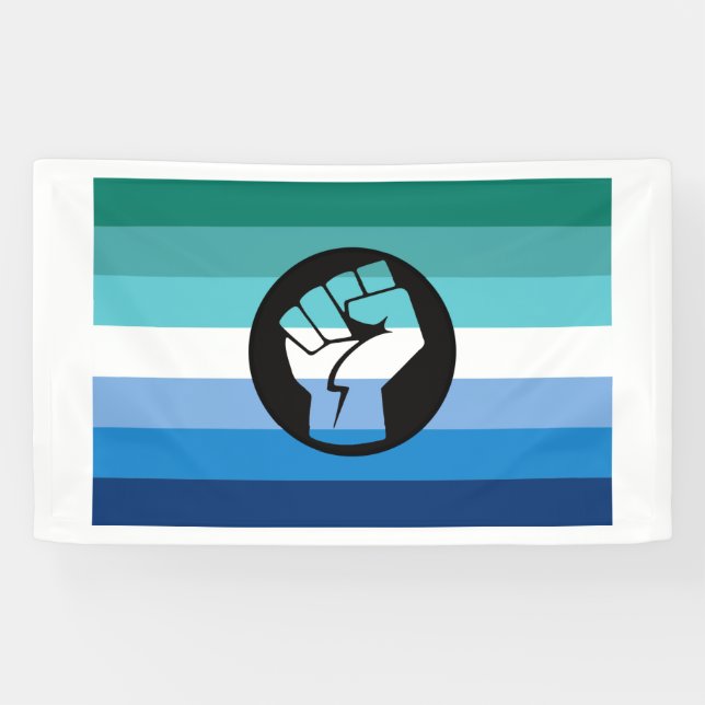 Banderoles Drapeau de protestation gay masculin (Horizontal)
