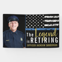 Drapeau de retraite de police Thin Blue Line Photo