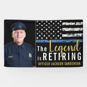 Banderoles Drapeau de retraite de police Thin Blue Line Photo
