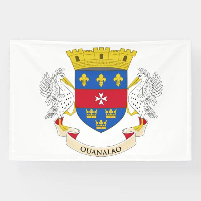 Banderoles Drapeau de Saint-Barthélemy (Horizontal)