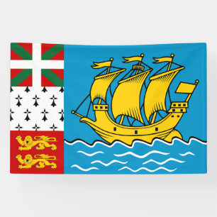 Banderoles Drapeau de Saint-Pierre-et-Miquelon