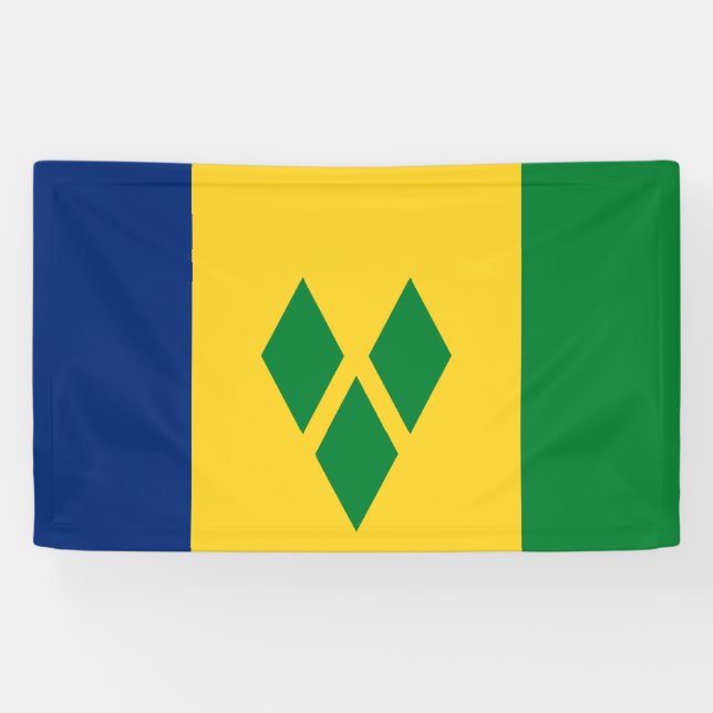 Banderoles Drapeau de Saint-Vincent-et-les Grenadines (Horizontal)
