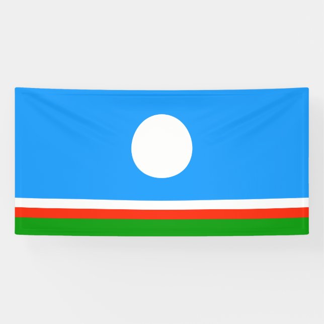 Banderoles Drapeau de Sakha (Horizontal)