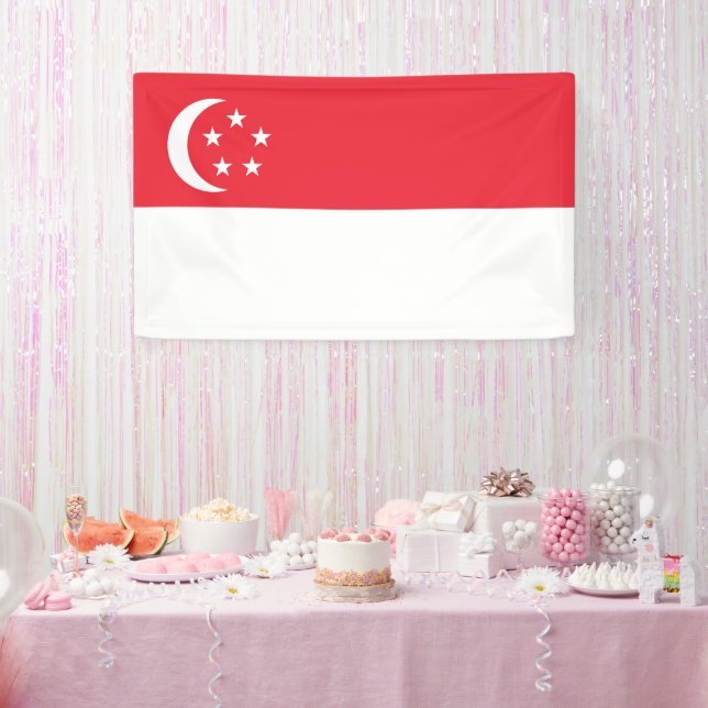 Banderoles Drapeau de Singapour (Fête)