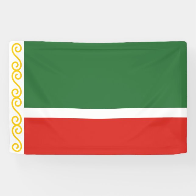 Banderoles Drapeau de Tchétchénie (Horizontal)