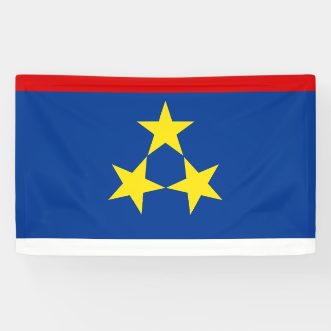 Banderoles Drapeau de Vojvodina Serbie pays province symbole (Horizontal)