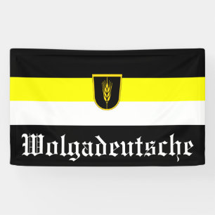 Banderoles Drapeau de Wolgadeutsche (version noir/jaune/blanc