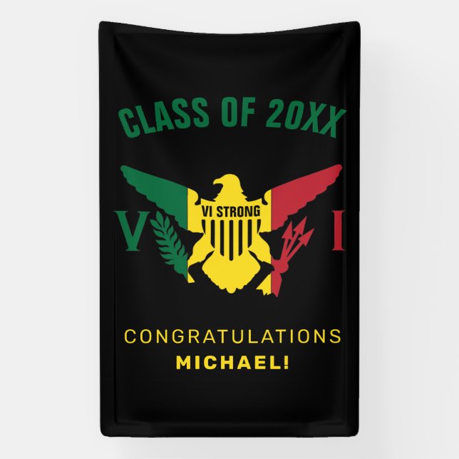 Banderoles Drapeau des îles Vierges américaines, Classe de, R (Verticale)