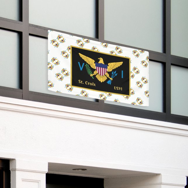 Banderoles Drapeau des îles Vierges américaines Ste Croix USV (Bâtiment extérieur)