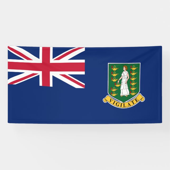 Banderoles Drapeau des îles Vierges britanniques (Horizontal)