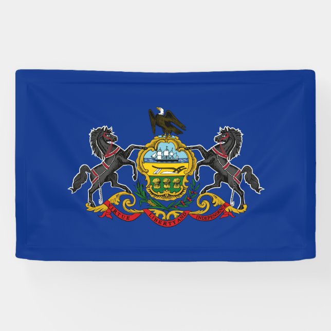 Banderoles Drapeau d'État de Pennsylvanie (Horizontal)