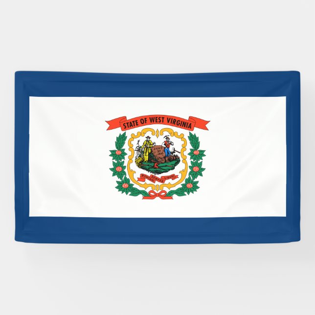 Banderoles Drapeau d'État de Virginie-Occidentale (Horizontal)