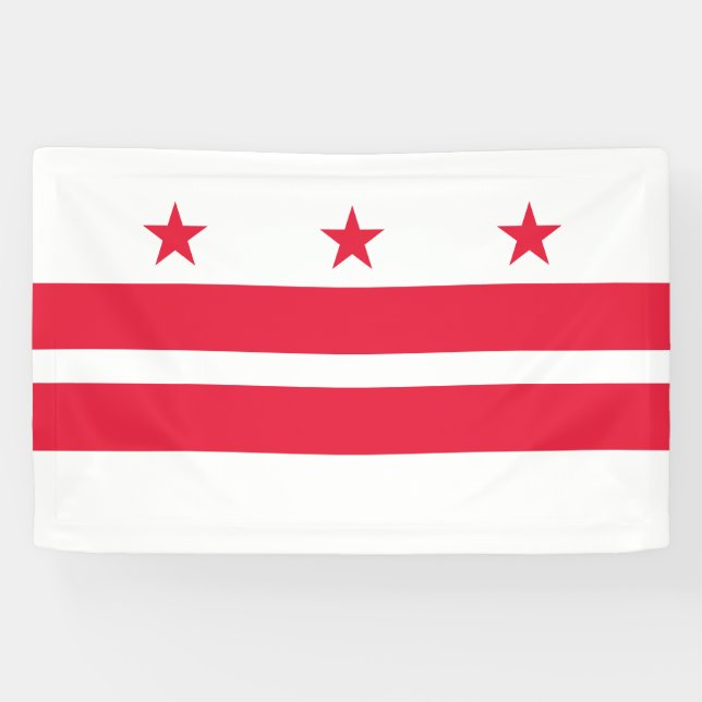 Banderoles Drapeau d'État de Washington DC (Horizontal)
