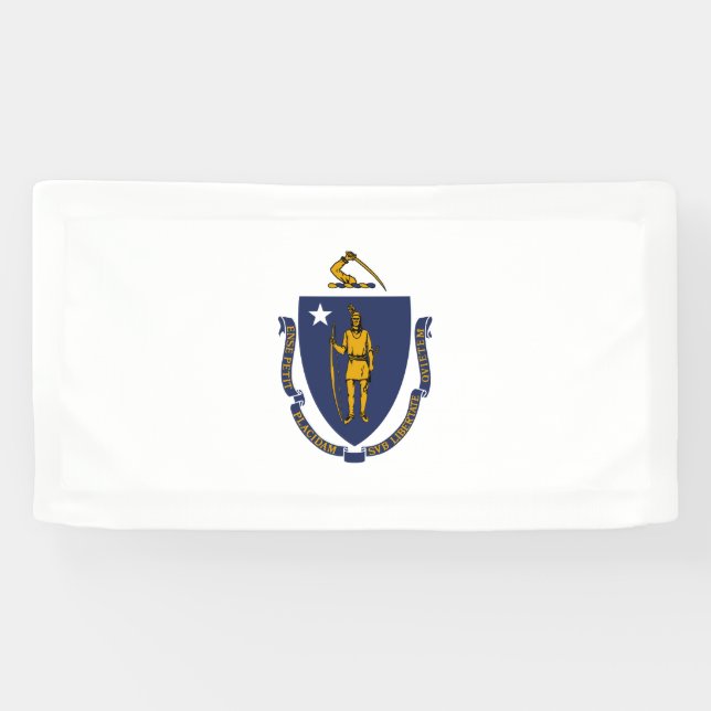 Banderoles Drapeau d'État du Massachusetts (Horizontal)