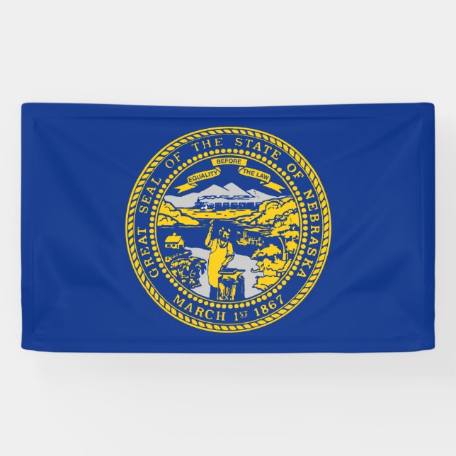 Banderoles Drapeau d'État du Nebraska (Horizontal)