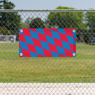 Banderoles Drapeau diamant Bavière bleu et rouge Motif