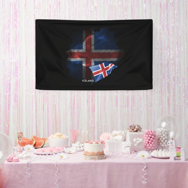 Banderoles Drapeau d'Islande (Fête)