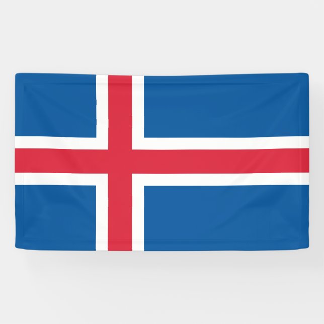 Banderoles Drapeau d'Islande (Horizontal)