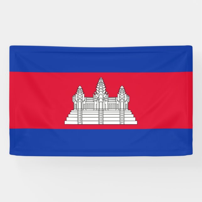 Banderoles Drapeau du Cambodge (Horizontal)