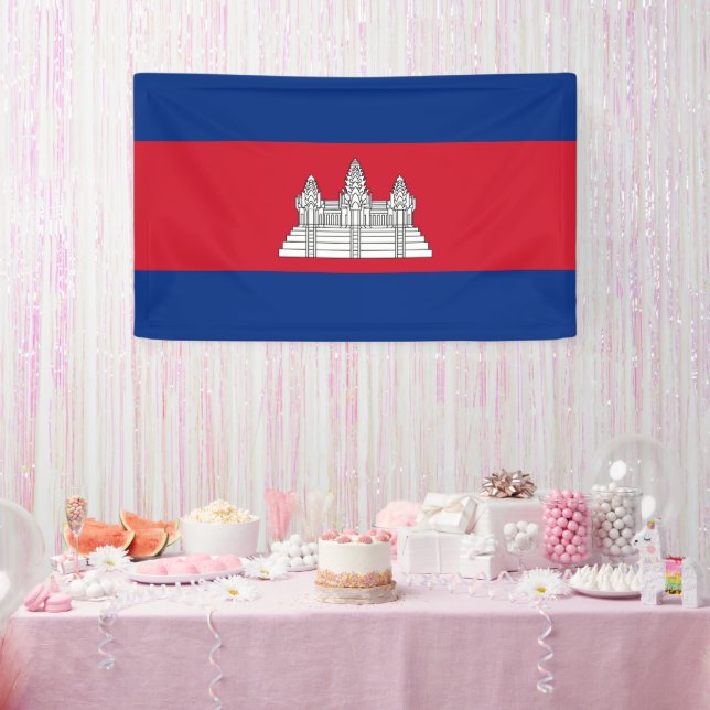 Banderoles drapeau du Cambodge (Fête)