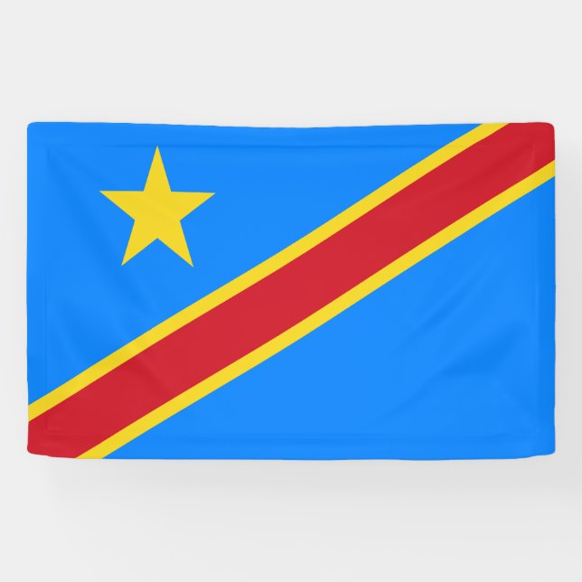Banderoles Drapeau du Congo Kinshasa (Horizontal)