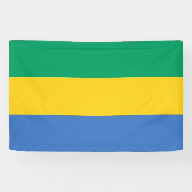 Banderoles Drapeau du Gabon (Horizontal)