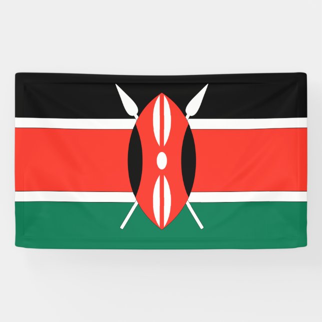 Banderoles Drapeau du Kenya (Horizontal)