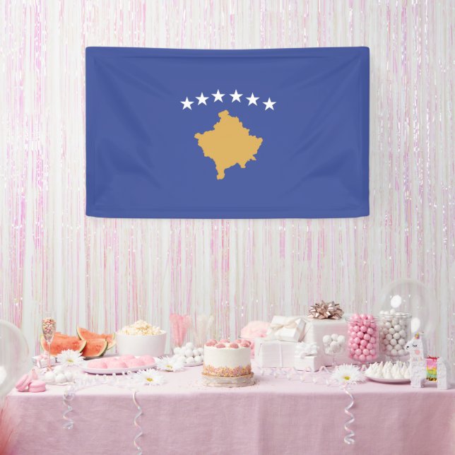Banderoles drapeau du Kosovo (Fête)