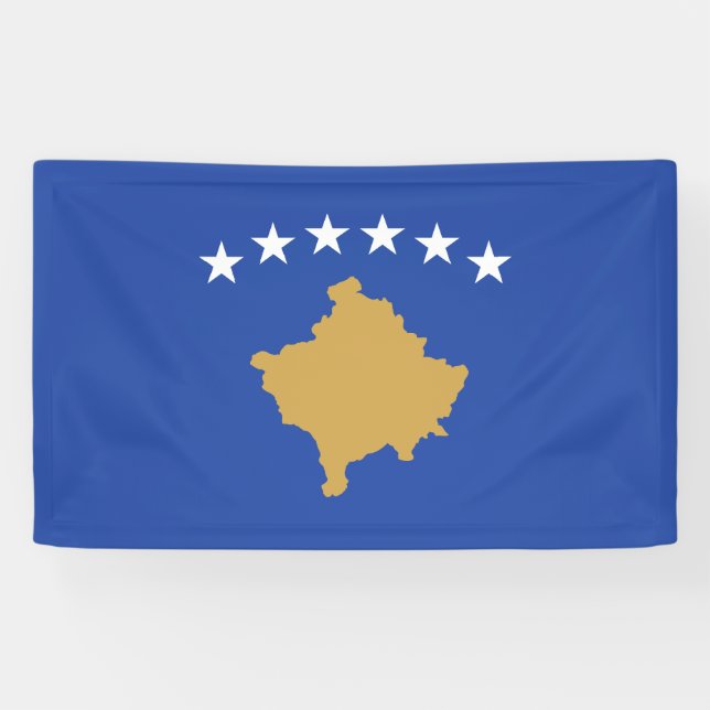 Banderoles Drapeau du Kosovo (Horizontal)