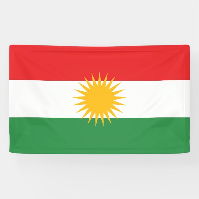 Banderoles Drapeau du Kurdistan (Horizontal)