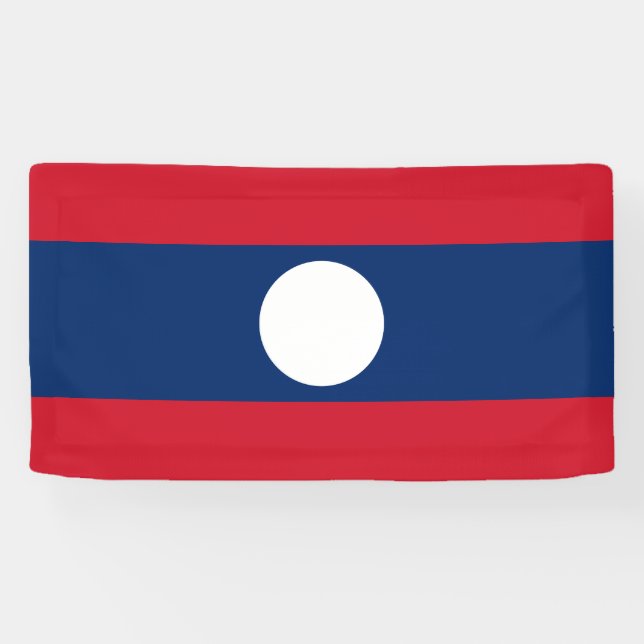 Banderoles Drapeau du Laos (Horizontal)