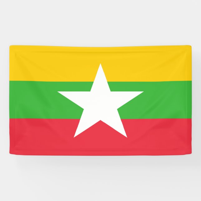 Banderoles Drapeau du Myanmar (Horizontal)