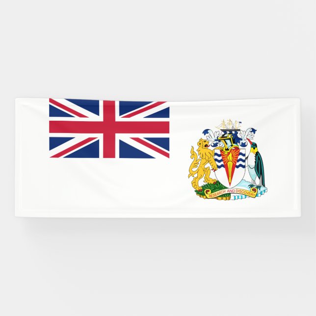 Banderoles Drapeau du territoire antarctique britannique (Horizontal)