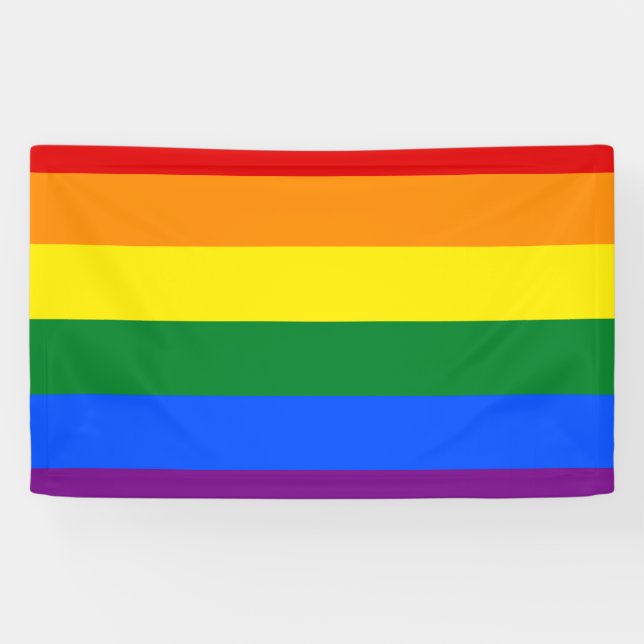 Banderoles Drapeau Gay pride arc-en-ciel LGBT (Horizontal)