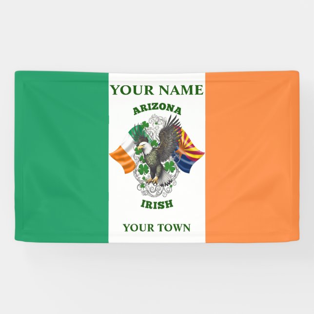 Banderoles Drapeau irlandais - Arizona Irish (Horizontal)