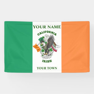 Banderoles Drapeau irlandais - Californie Irlande