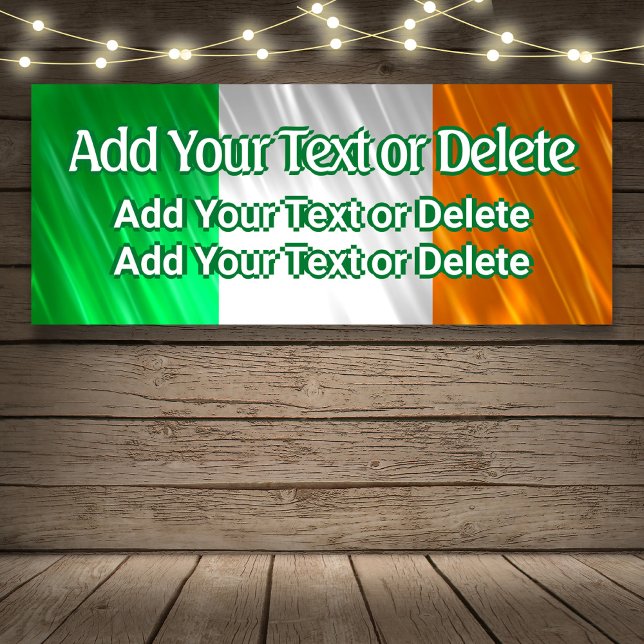 Banderoles Drapeau irlandais Parti irlandais Anniversaire St  (Créateur téléchargé)