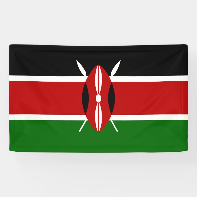 Banderoles Drapeau kényan (Kenya) (Horizontal)