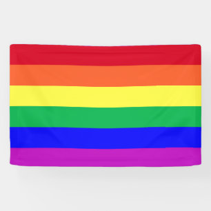 Banderoles Drapeau LGBT Fierté Gay Couleurs Vives Rayures Arc