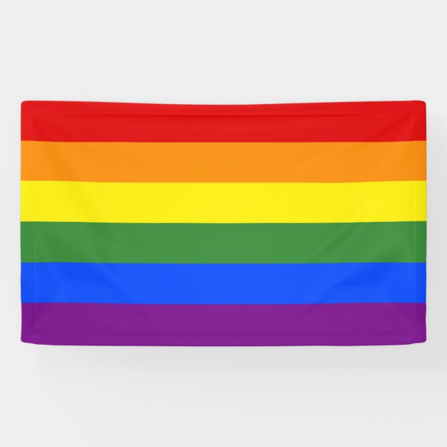 Banderoles Drapeau LGBTQ Pride Arc-en-ciel (Horizontal)