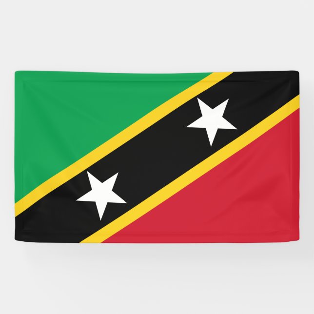 Banderoles Drapeau national de Saint-Kitts-et-Nevis (Caraïbes (Horizontal)