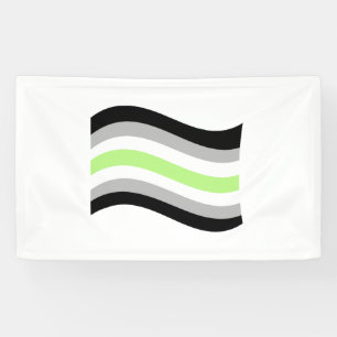Banderoles Drapeau ondoyant de fierté agender