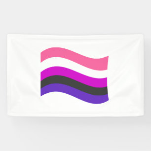 Banderoles Drapeau ondoyant de fierté genderfluid